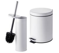 Relaxdays Set salle de bain : poubelle & brosse WC