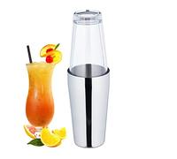 Relaxdays Shaker à Cocktails Boston, mélangeur 2 pièces, 400 et 600 ML, INOX et Verre, Pro, Argent/Transparent