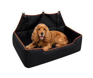 Relaxdays Siège Auto pour Chien, Coffre et Banquette, Noir | chiens de grande taille jusqu'à 60 kg, XXL, protection de coffre, dimensions : H x L x P = 20 x 110 x 50 cm