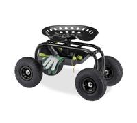 Relaxdays Siège roulant pour le jardin