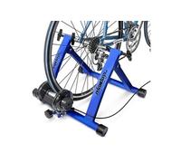 Relaxdays simulateur de vélo pliable avec 7 niveaux de résistance rouleau réglable bleu