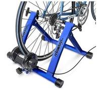 Relaxdays simulateur de vélo pliable avec 7 niveaux de résistance rouleau réglable bleu Bleu G