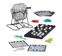 Relaxdays société Bingo boulier en métal Lotto tombola Jeux de Hasard Chance HxlxP- 20 x 17,5 x 21,5 cm, Noir, 10021014 - Version Anglaise