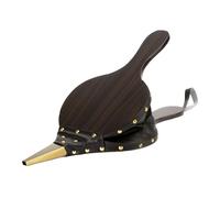 Soufflet Relaxdays, souffleur d'air pour Barbecue et cheminée, 40 cm, Design Rustique, Soufflet à Main, MDF, Brun et Or