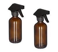 relaxdays Flacon pulvérisateur en verre 230ml, set de 2 pièces