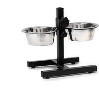 relaxdays Station alimentaire pour chien réglable en hauteur