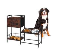 Relaxdays Station repas chiens avec rangement