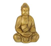 Statue de Bouddha pour jardin - RELAXDAYS - 10035610-0 - Blanc - Céramique et polyrésine