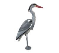Relaxdays 2X Statues de déco héron, Protection Contre Les Chasseurs de Poissons, Oiseau sur Pied, étang, à Planter, PE, Gris