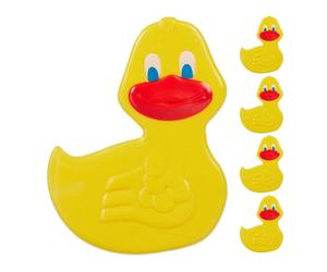 Relaxdays Sticker canard baignoire en lot de 5