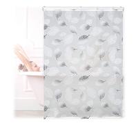 relaxdays Store de Baignoire, 120 x 240 cm, Rideau de Douche avec Chaine, Montage Flexible, Salle de Bain, Noir-Blanc