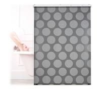 Relaxdays Store de Baignoire, 120x240 cm, Rideau de Douche Hydrofuge, Montage au Plafond & à la fenêtre, Pare-Bain, Gris