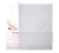 Relaxdays Store de baignoire, 120x240 cm, rideau de douche hydrofuge, plafond & fenêtre, pare-bain, salle de bain, blanc