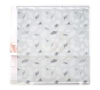 relaxdays Store de Baignoire, 160 x 240 cm, Rideau de Douche avec Chaine, Montage Flexible, Salle de Bain, Noir-Blanc