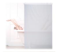 Relaxdays Store de baignoire, 100x240 cm, rideau de douche hydrofuge, plafond & fenêtre, pare-bain, salle de bain, blanc