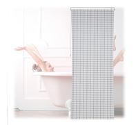 Relaxdays Store de Douche à Carreaux, Rideau de Baignoire, Salle de Bains, L x H : 100 x 240 cm, Hydrofuge, Blanc/Noir