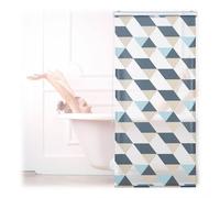 Relaxdays Store de Baignoire, 80 x 240 cm, Rideau de Douche avec Chaine, Montage Flexible, Salle de Bain, coloré, Plastique, 1 unité