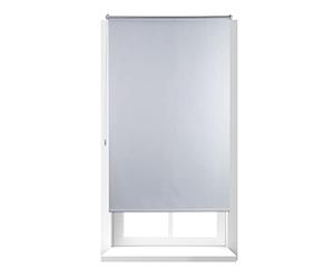 Relaxdays Store Enrouleur, Lot de 2, Thermique, Chaînette latérale, Fixation sans perçage, 100x160, Largeur Tissu 96 cm, Blanc