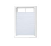 Relaxdays Store vénitien sans perçage, volet fenêtre, Semi-Transparent, Laisse Passer la lumière, 80 x 130 cm, Blanc