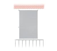 Relaxdays Store Vertical, 140 x 100 cm, extérieur pour Balcon, terrasse & Jardin, résiste aux intempéries, Gris