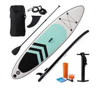 Relaxdays Sup Gonflable Multicolore, kit avec pagaie réglable, Drop-Stitch