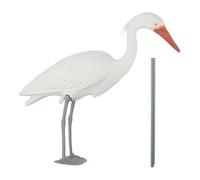 Relaxdays Superbe décoration de Jardin, effaroucheur d'oiseaux Qui protège Les Poissons de l'étang, Blanche