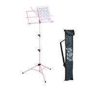 Relaxdays Pupitre de Musique, Pliable, métallique, réglable en Hauteur, H x L x P : 140 x 53 x 49 cm, Rose