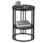 Relaxdays Superbe table d'appoint avec 2 plateaux
