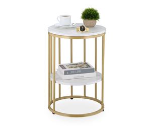 Relaxdays Superbe table d'appoint avec 2 plateaux