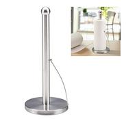 Relaxdays Support à essuie-tout, vertical, acier inoxydable, pour la cuisine, distributeur, H x D : 35 x 15 cm, argenté