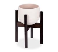 Relaxdays support bambou, réglage individuel, pour pots de fleurs jusqu’à 32 cm, H: 35,5 cm, marron, 1 élément