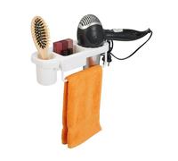 Relaxdays Support à sèche-cheveux avec rangements