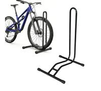 Relaxdays Support à vélo au Sol, 29 Pouces, Largeur Pneu jusqu'à 6,5 cm, Roue Avant ou arrière, 1 vélo, Noir