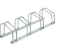 relaxdays Support à vélos argenté pour 4 vélos