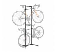 Relaxdays Support à vélos autoportant pour 2 vélos, VTT, route, VAE, noir, HxLxP 210x75x61 cm
