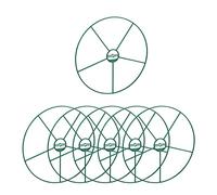 Relaxdays Support Anneaux pour Plantes, Lot de 6, D : 39 cm, pour arbustes grimpants, Rond, Plastique, Vert foncé