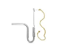 Relaxdays support avec laisse pour chien à fixer au vélo avec ressort amortisseur argenté