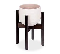 Relaxdays support bambou, réglage individuel, pour pots de fleurs jusqu’à 32 cm, H: 35,5 cm, marron, 1 élément