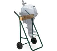 Relaxdays Chariot Hors-Bord, Stockage & Transport, Moteur Jusqu’à 100 kg, Support Acier, Vert foncé