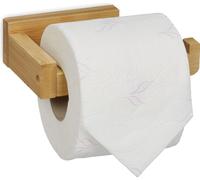 Relaxdays Support Papier Toilette en Bambou, pour Salle de Bains & WC, Mural, Autocollant, HxLxP: 4x14x9 cm, Nature