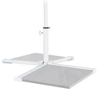 relaxdays Support de plaque pour parasol blanc