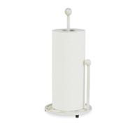 Relaxdays Support de rouleau essuie-tout sur pieds, Fonte de fer, style rustique, hauteur: 33 cm, blanc