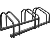 Relaxdays support de vélo, pour 3 vélos, acier parking au sol, largeur de pneu 60mm, support de rangement, stand de vélo, anthracite