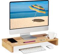 relaxdays Support d'écran en bambou