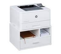 Relaxdays Support d'imprimante, avec 1 tiroir et 2 Compartiments, HLP : 22 x 40 x 30 cm, pour Le Bureau, Blanc