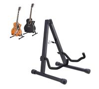 Relaxdays Support Guitare en Bois Pliable, Acoustique/Basse/électrique, H x L x P : 39 x 29 x 31 cm, Noir