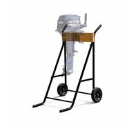 Relaxdays Support hors-bord en acier et bois