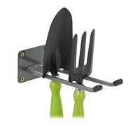 Relaxdays Support mural, lot de 2, 24 cm de long, double crochet pour mur, porte-outils garage, atelier & cave, acier, anthracite