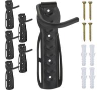 Relaxdays Support vélo Mural en Lot de 6, Charge maximale : 25 kg, Suspension Verticale, métal (Acier), Noir