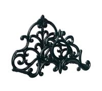 Relaxdays Support mural pour tuyau d’arrosage, design antique/vintage, fonte de fer, HLP 24,5x31,5x15,5 cm, vert foncé